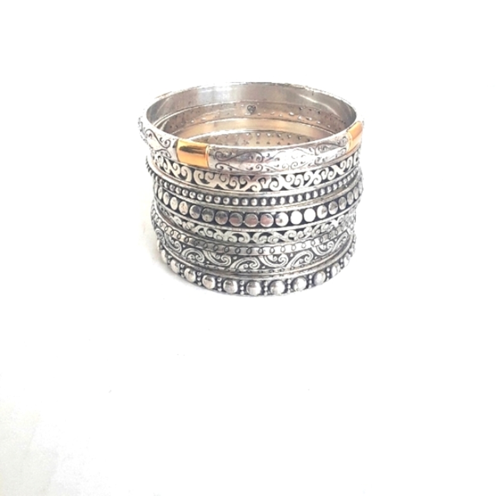 Brighton Silver Large Scrollwork Bangle - image 4